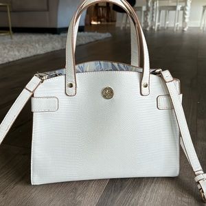 Anne Klein white textured purse